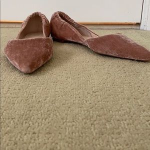 Bush pink velvet flats
